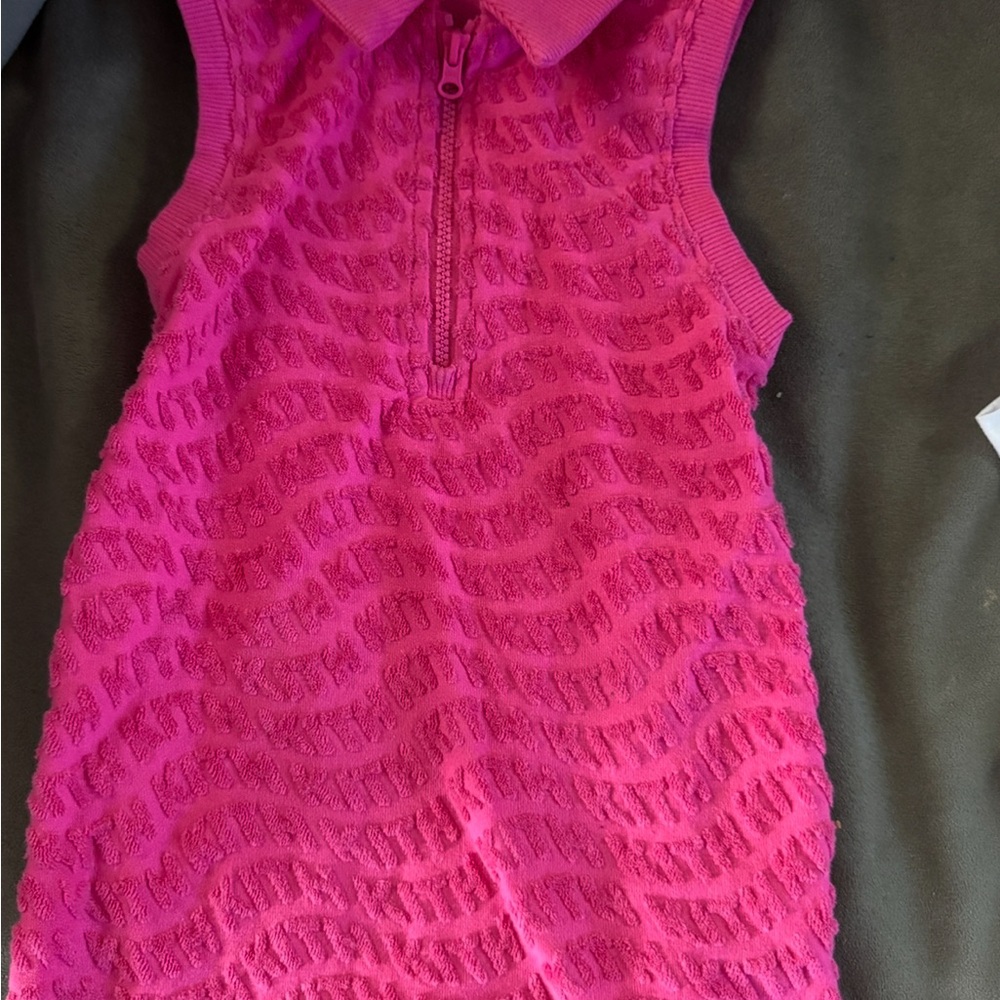 Kith Pink  Sleeveless Textured Dress